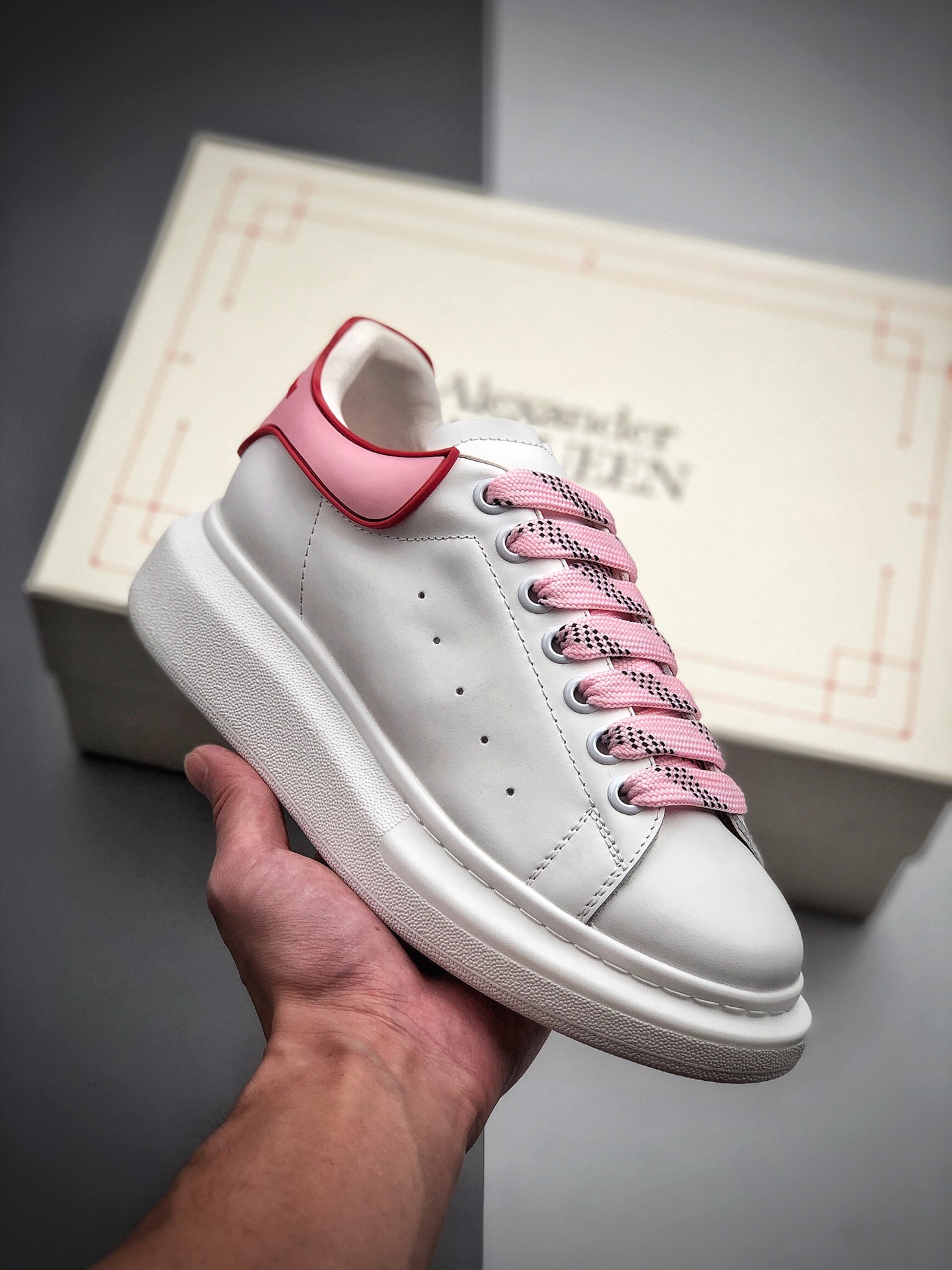 290 Alexander McQueen/亚历山大麦昆  松糕鞋厚 增底 高小白鞋
