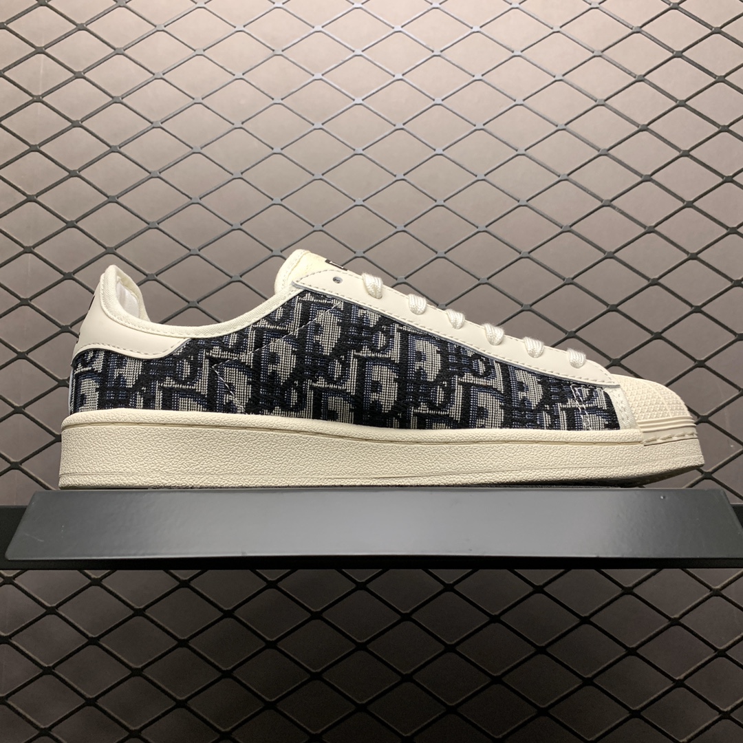 180 Adidas 阿迪达斯 Superstar 恶搞迪奥 贝壳头运动休闲板鞋 C16650