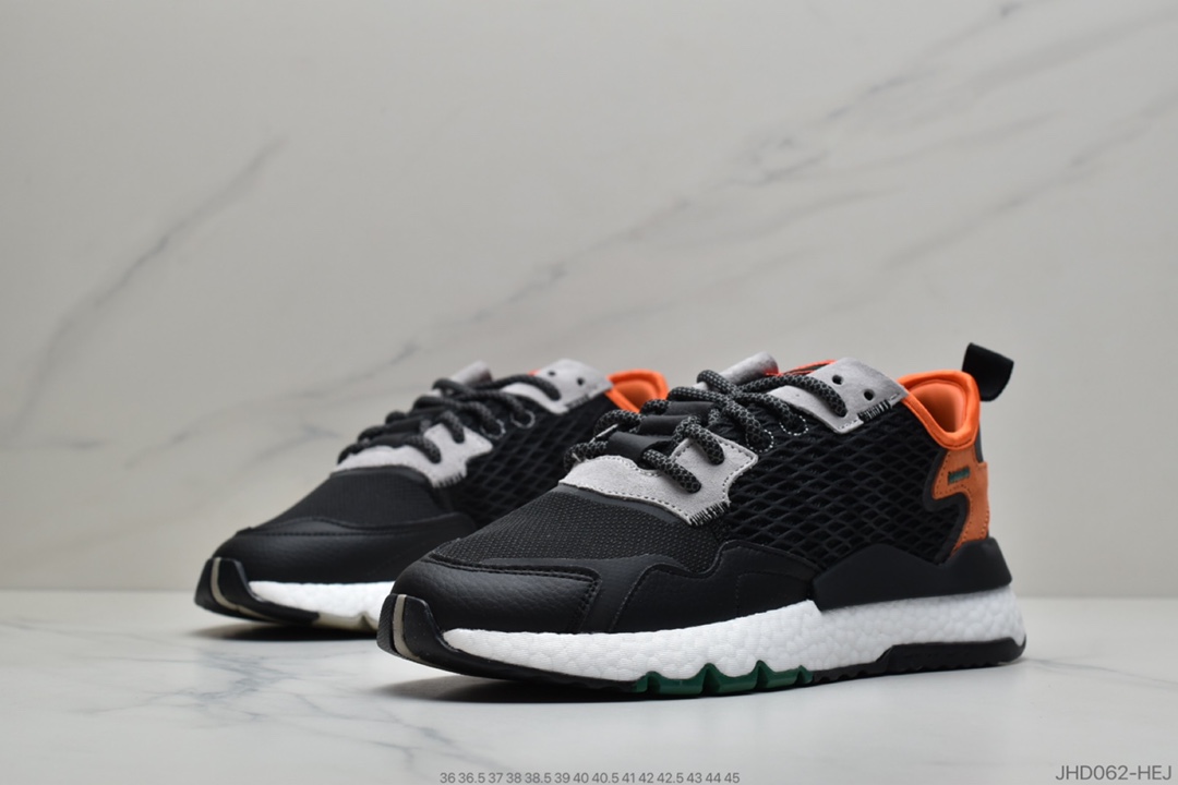 190 公司级 Adidas Nite Jogger Boost 夜行者3M反光爆米花大底古复跑鞋  货号:EE5549