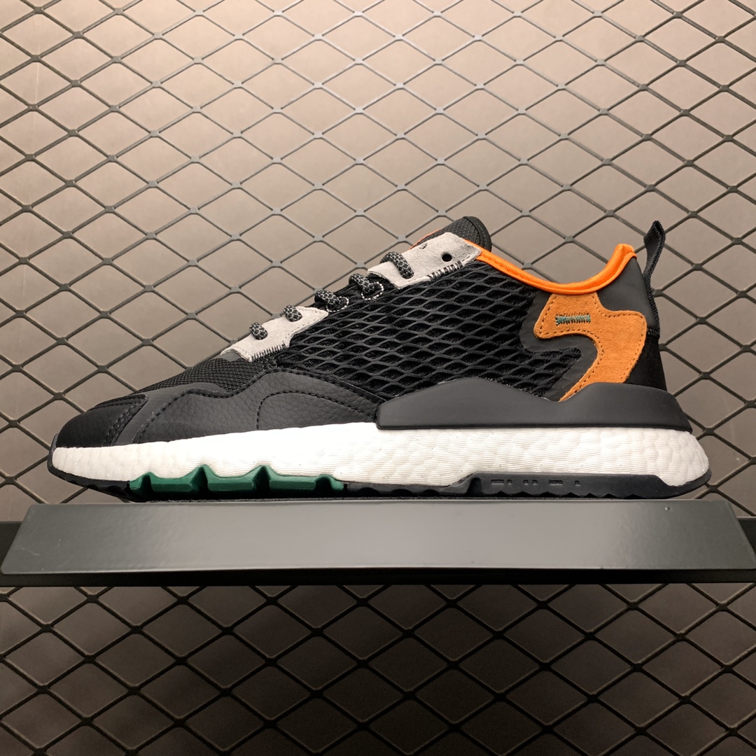 180 Adidas 阿迪达斯 Nite Jogger Boost 夜行者 爆米花大底复古跑鞋 EF5549