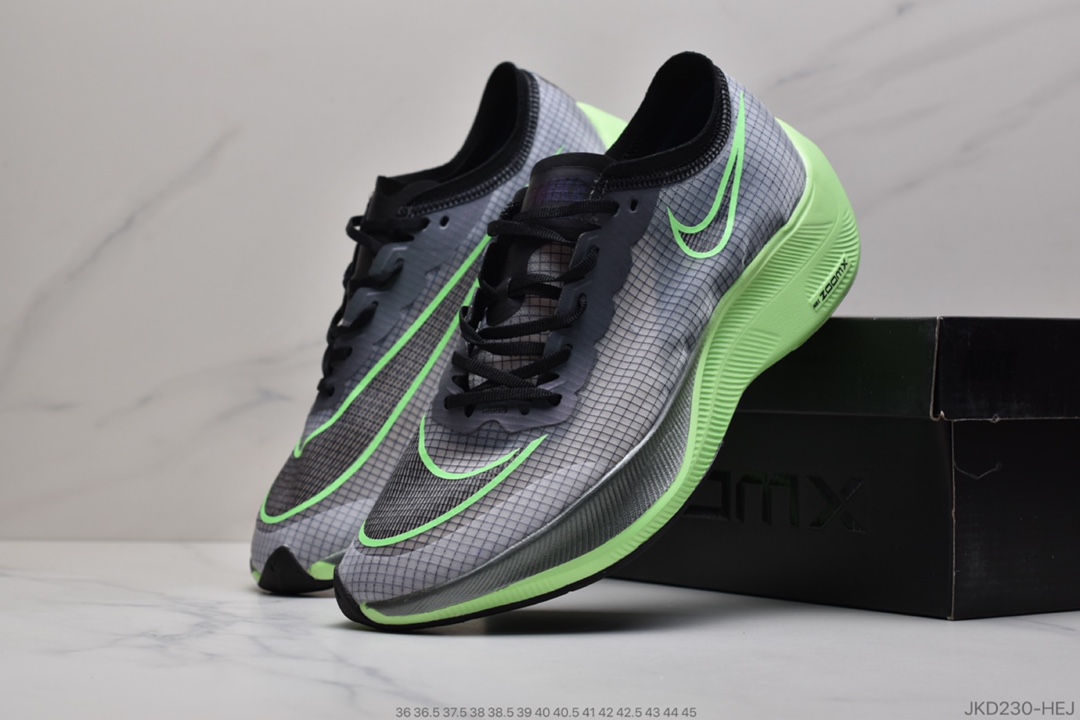160 公司级 Nike ZoomX Vaporfly Next% 荧光绿 马拉松跑步鞋AO4568-600