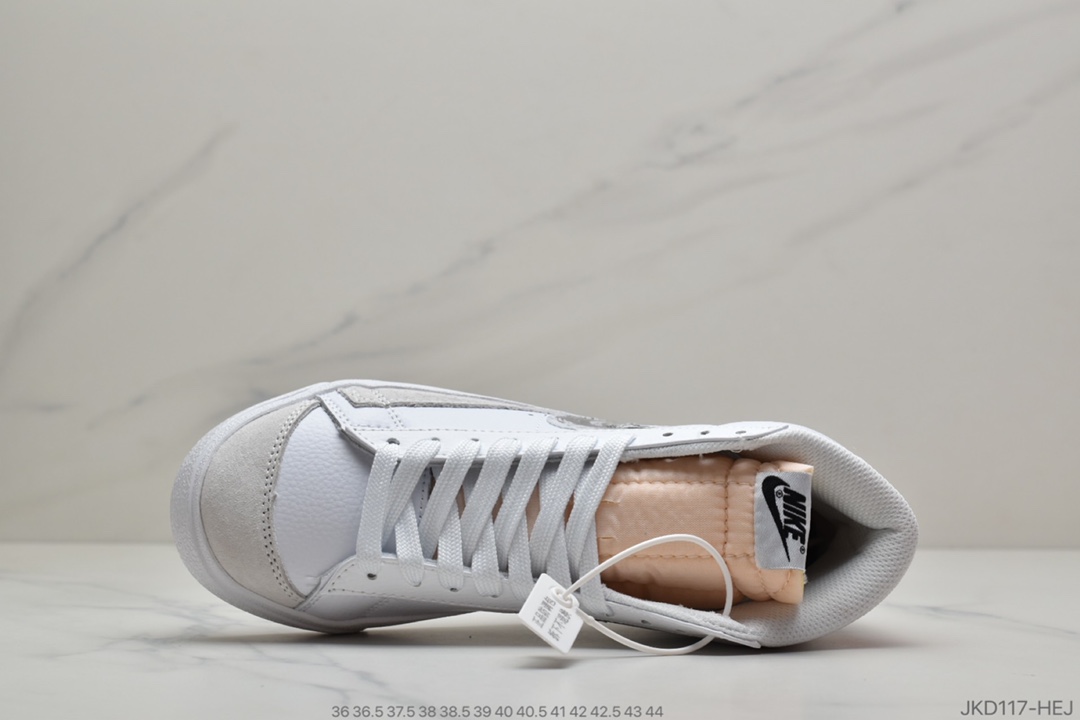 160 公司级 耐克Nike Blazer Mid '77 Vintage 开拓者“涂鸦勾”复古高帮休闲板鞋 CW7580-100