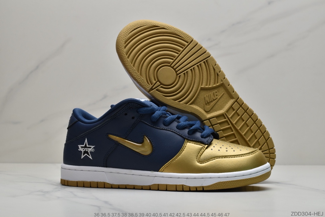 230 公司级 Supreme x Nike SB Dunk Low 货号：CK3480 600”Metallic Silver” 白红配色滑板鞋
