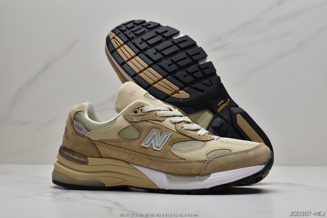 180  NB新百伦New Balance Made in USA M992系列 跑步鞋“沙 白黄 灰”W992TN