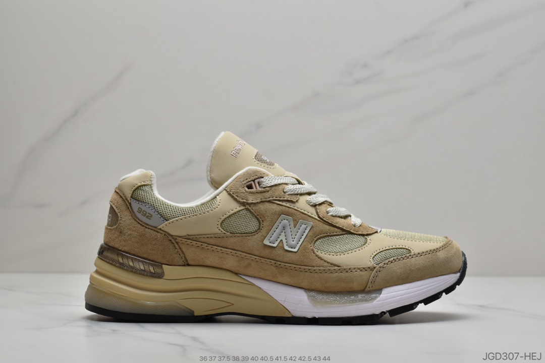 180  NB新百伦New Balance Made in USA M992系列 跑步鞋“沙 白黄 灰”W992TN