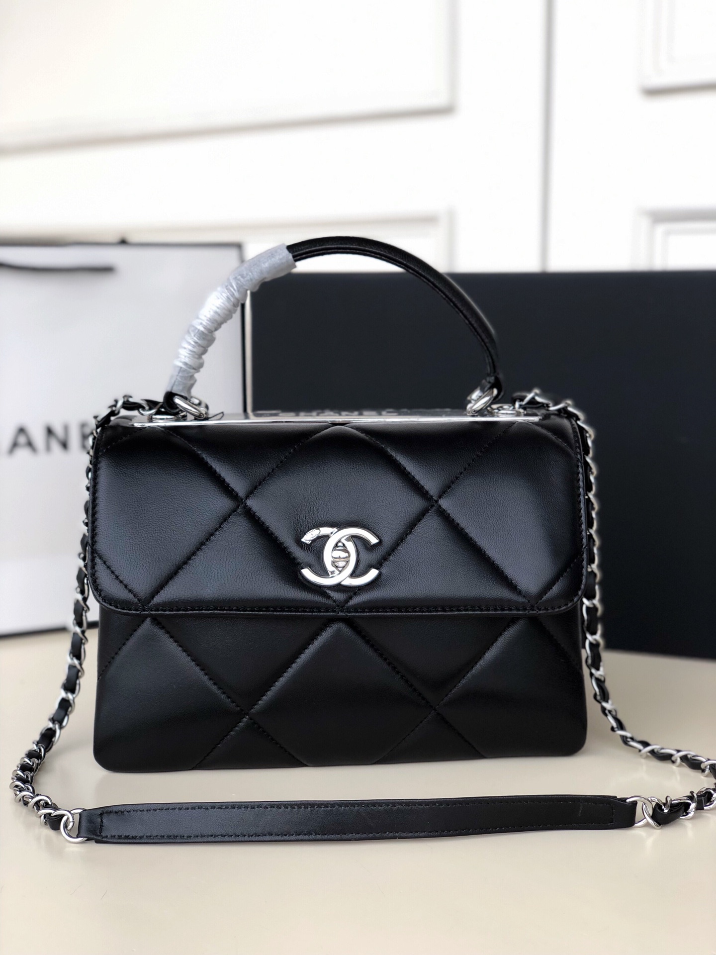 Chanel92236原单质量经典之作华丽与气质的前沿是你意想不到的尊贵皮种:原单进口小羊皮里配原版布五
