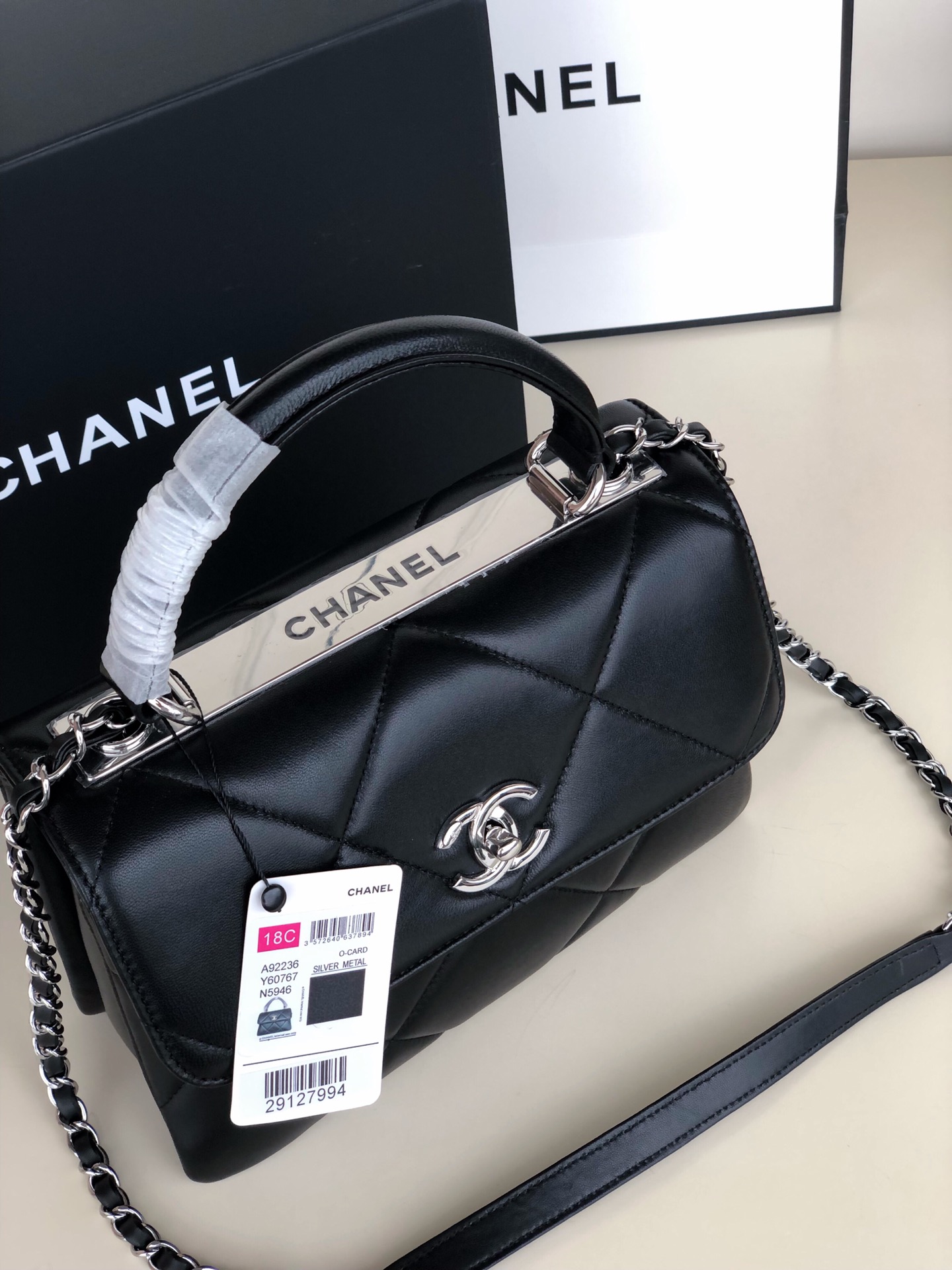 Chanel92236原单质量经典之作华丽与气质的前沿是你意想不到的尊贵皮种:原单进口小羊皮里配原版布五