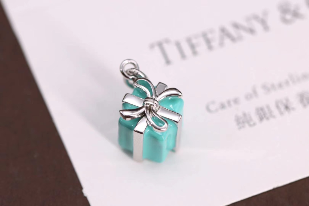 Tiffany & Co. Tiffany&Co.蓝色礼物盒 纯银锁骨项链