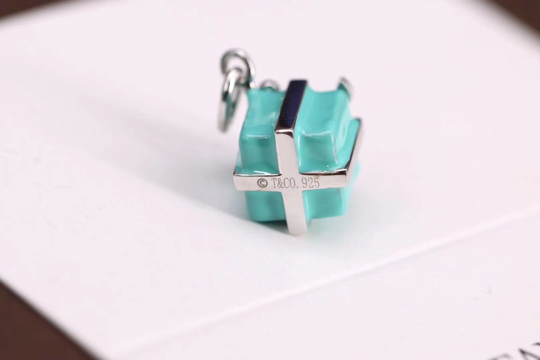 Tiffany & Co. Tiffany&Co.蓝色礼物盒 纯银锁骨项链