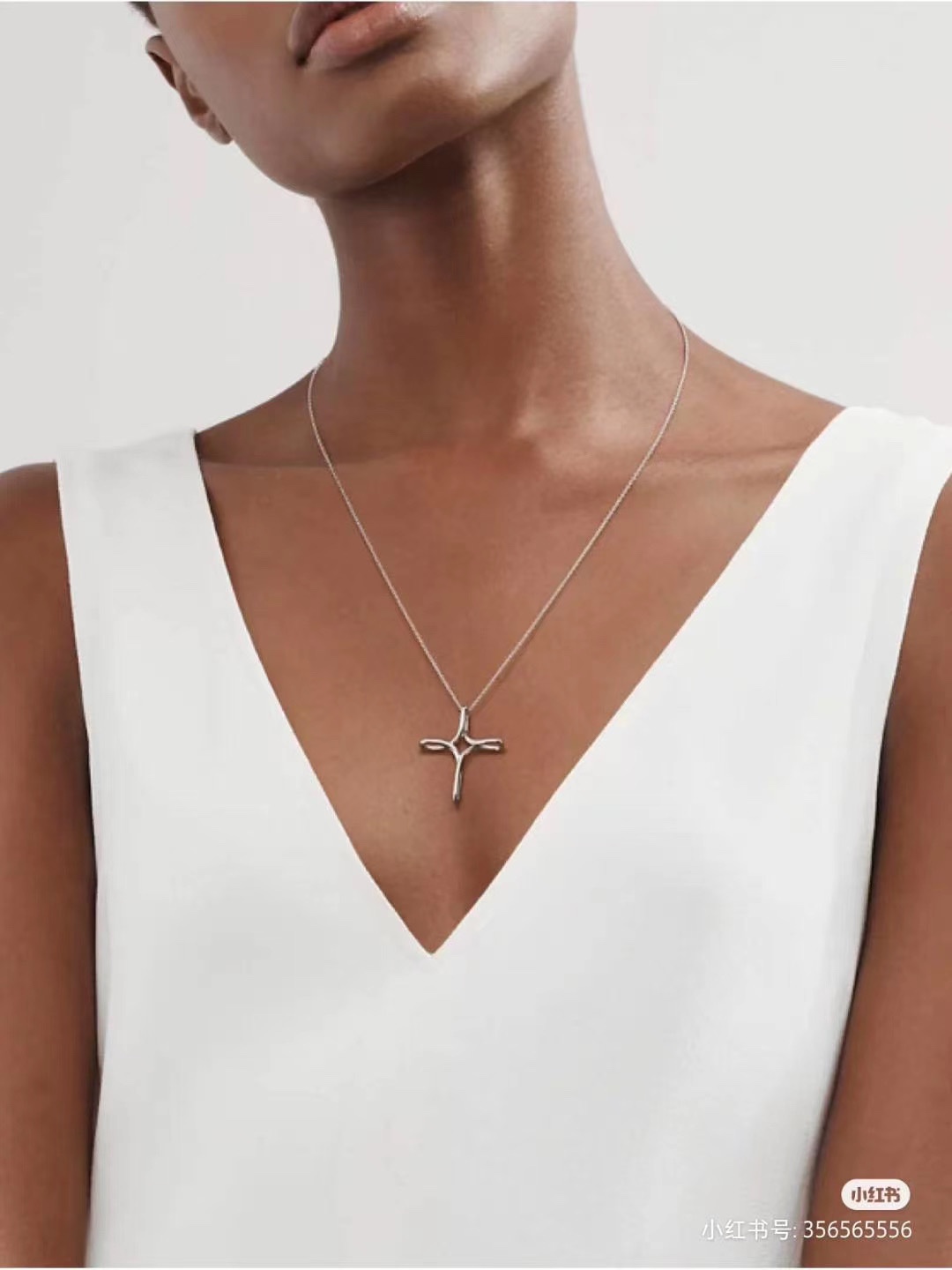Tiffany & Co. Tiffany&Co. 纯银 十字架锁骨项链