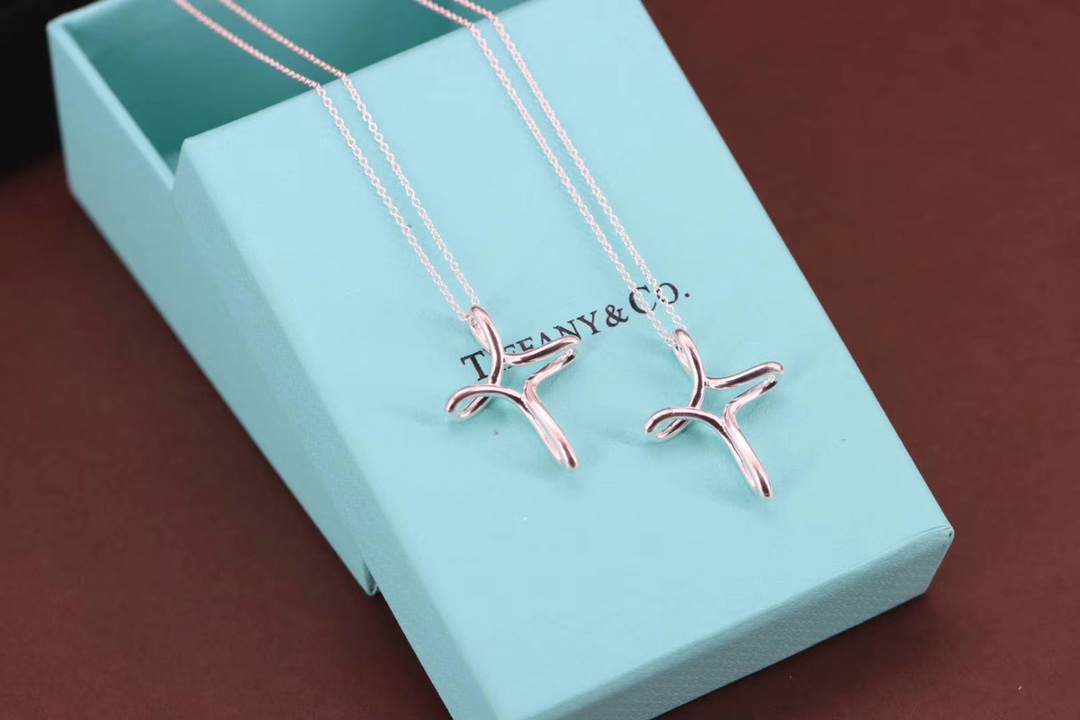 Tiffany & Co. Tiffany&Co. 纯银 十字架锁骨项链