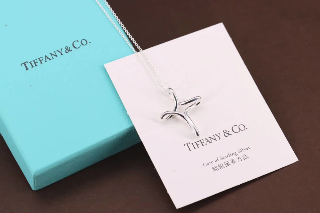 Tiffany & Co. Tiffany&Co. 纯银 十字架锁骨项链