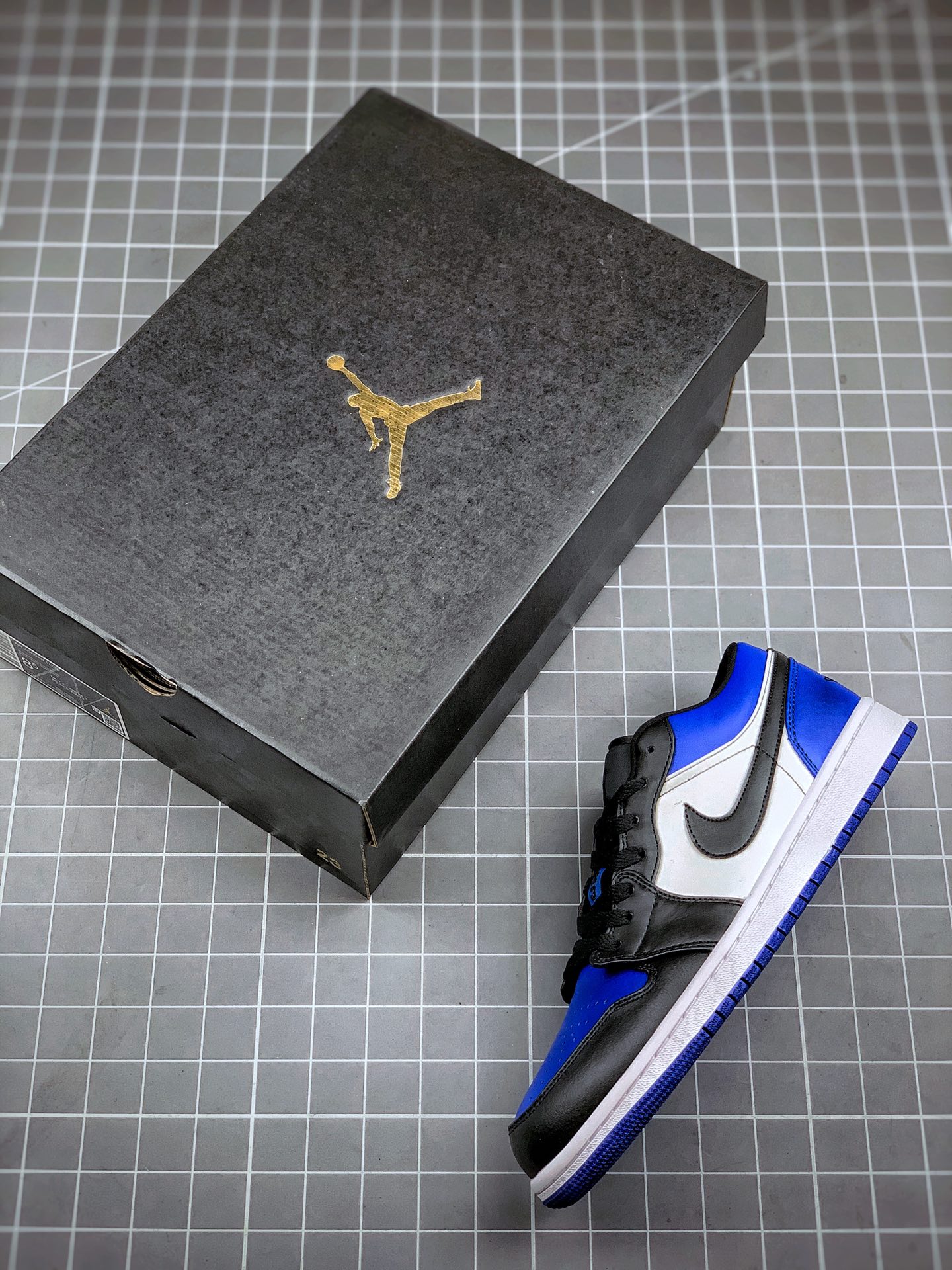 200 Air Jordan 1 Low 藤原浩黑蓝 AJ1乔1低帮休闲板鞋AQ9446-400