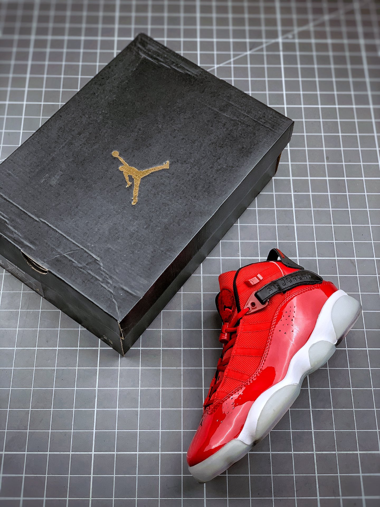 200 代购专供  Air Jordan 6 RIngs PJ tucker  AJ 六冠王 白红 荔枝纹货号322992-601