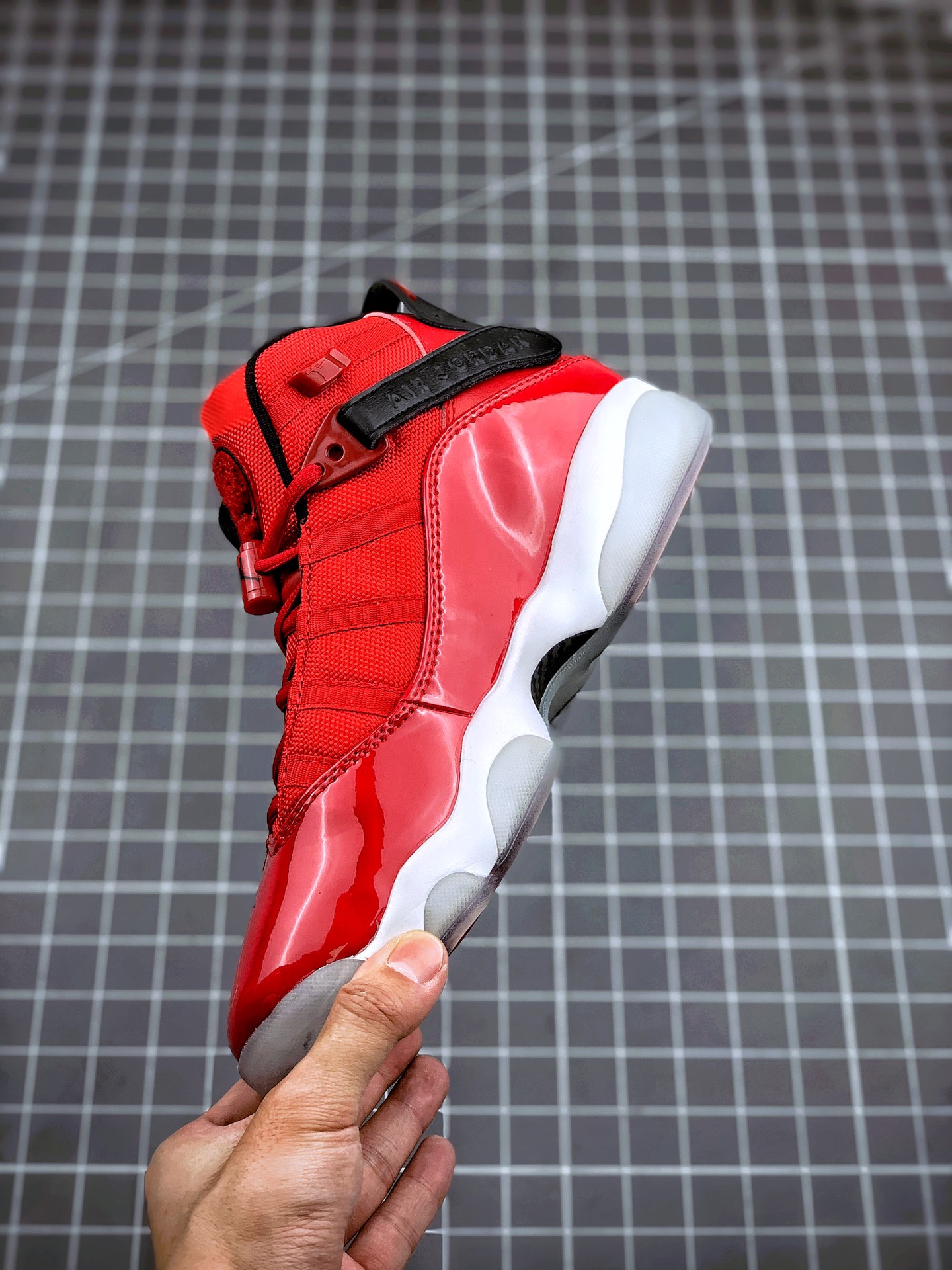 200 代购专供  Air Jordan 6 RIngs PJ tucker  AJ 六冠王 白红 荔枝纹货号322992-601