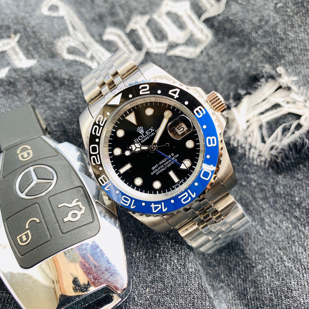 Rolex Gmt Master Watch Blue Mechanical Movement