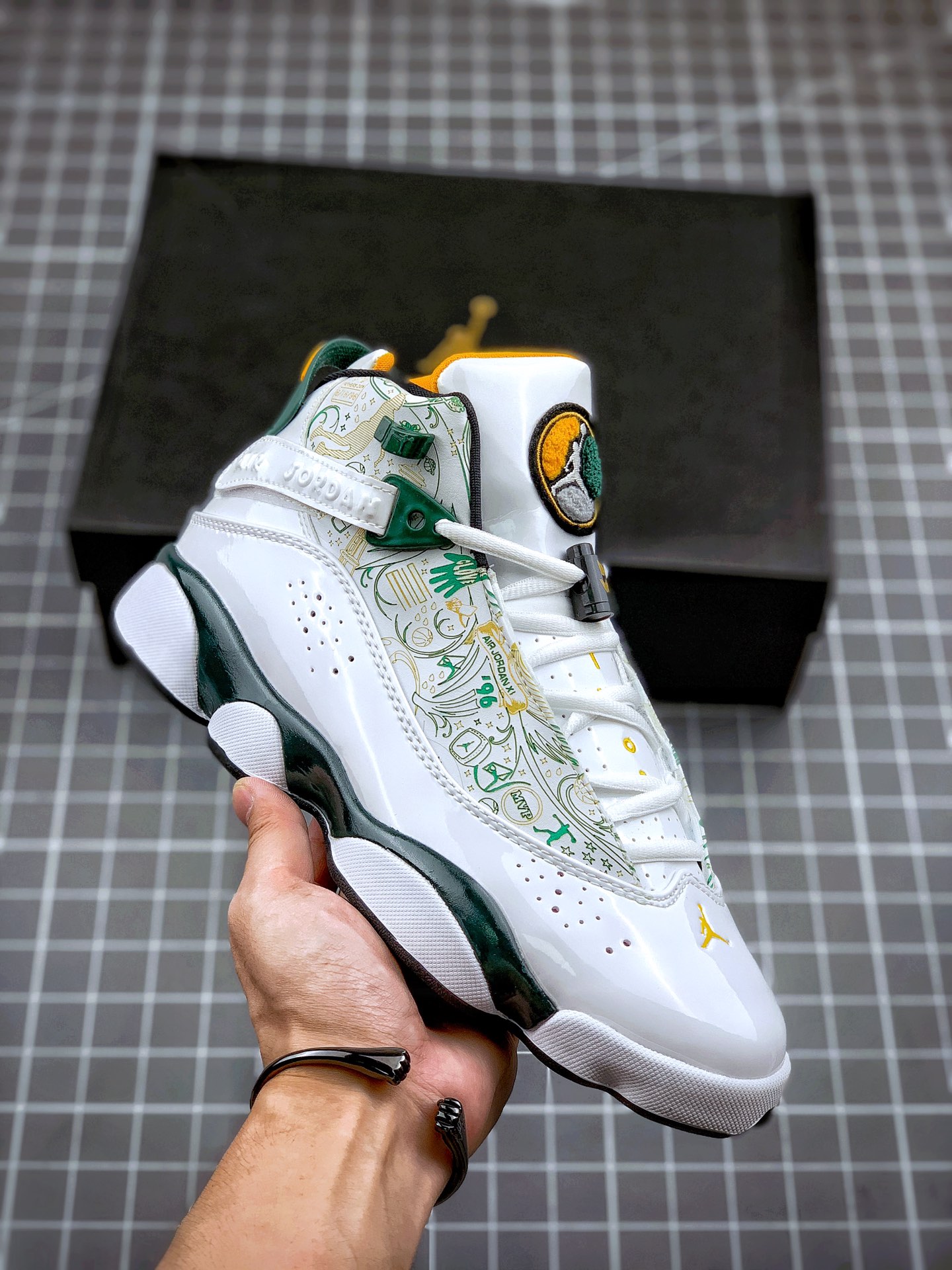 200  Air Jordan 6 RIngs PJ tucker  AJ 六冠王 凤凰城 白绿配色 官方货号：322992-102