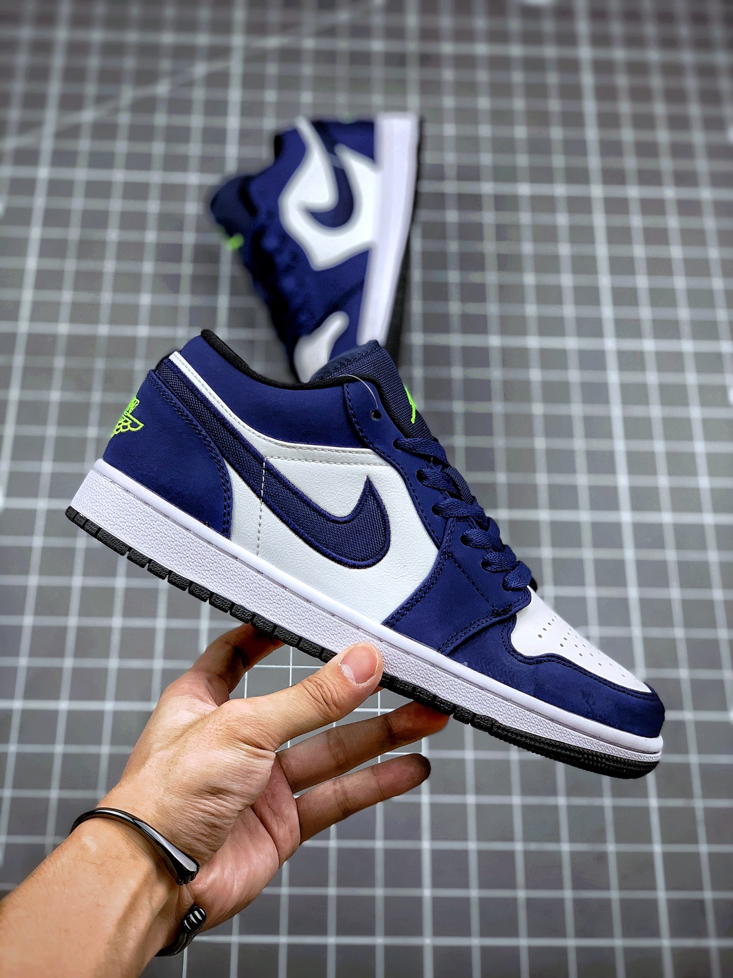 200  Air Jordan 1 Low 白蓝荧光绿 AJ1乔1低帮休闲板鞋 553558-405