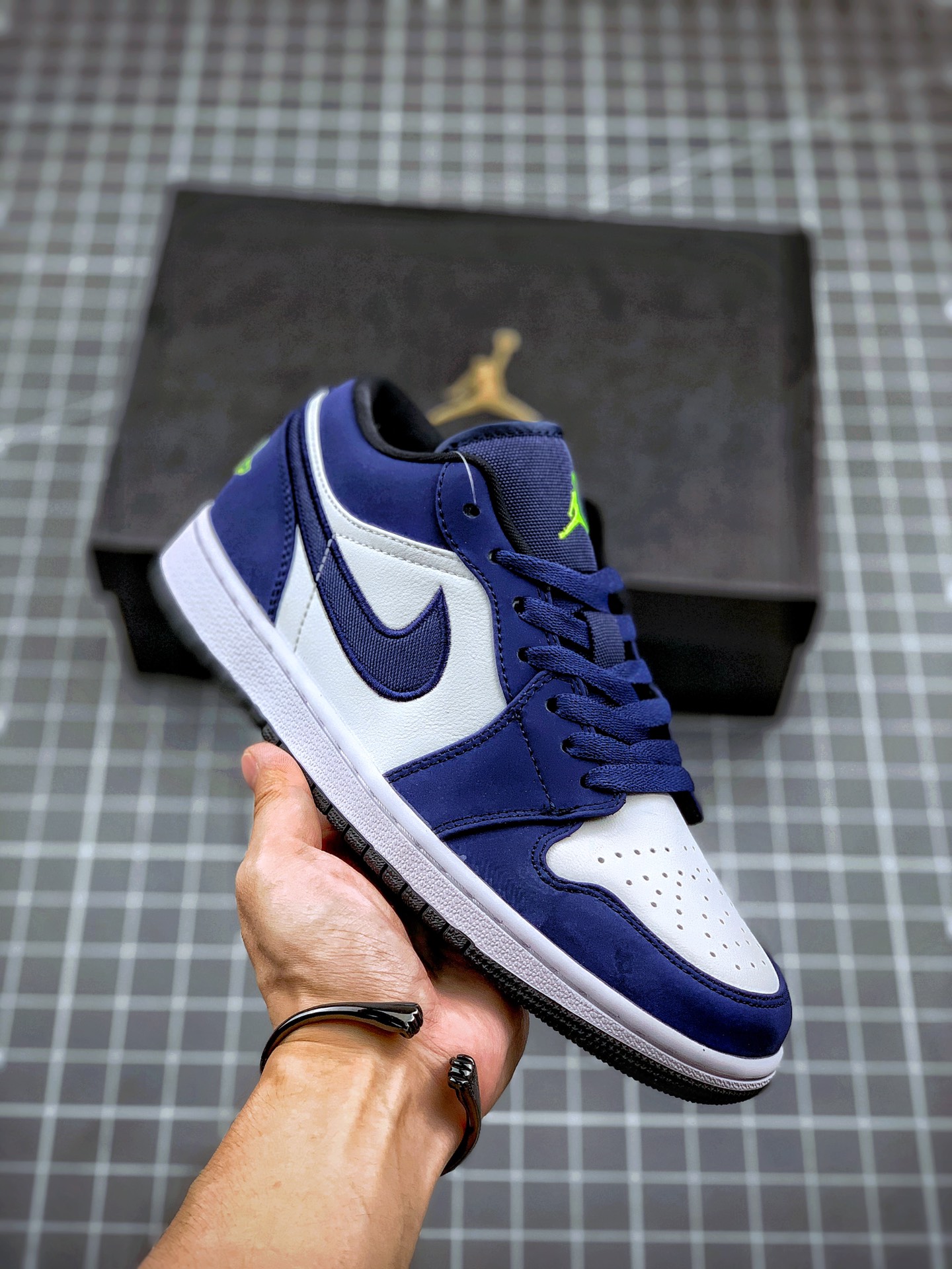 200  Air Jordan 1 Low 白蓝荧光绿 AJ1乔1低帮休闲板鞋 553558-405