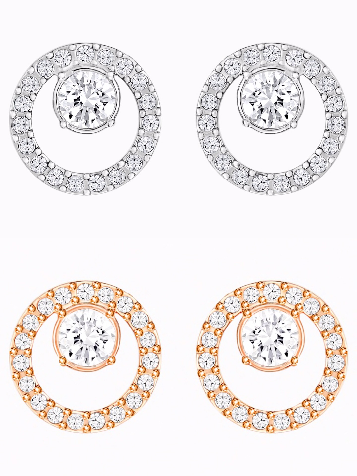 NO:104175,The exquisite and charming round design infuses the outfit with an unconventional elegance. These exquisitely crafted perforated earrings are pleasing to the eye with long-lasting shiny white gold/rose gold metal materials, lined with other Swarovski jewelry. These earrings are available in a pair, each with a size of 1 cm., Swarovski stud earrings, swarovski, earrings19860909精致迷人的圆形设计,可为装扮注入不落俗套的优雅风采.这款造工精湛的穿孔耳环,便以赏心悦目的光彩,搭配持久亮泽的镀白金色/玫瑰金色金属素材,与其他施华洛世奇首饰配衬.这款耳环以一对的形式发售,每只耳环的尺寸为1厘米.,施华洛耳钉,swarovski,earrings,Jewelry