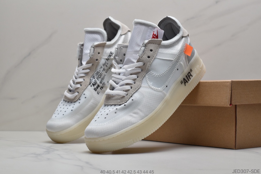 150 NIKE/耐克 OFF-WHITE x Nike Air Force 1 LOW联名 货号：AO4606 700  空军一号