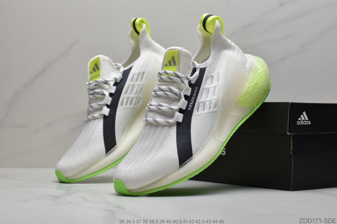 230 公司级 Adidas/阿迪达斯 AlphaBounce Beyond m 阿尔法针织爆米花大底真正踩屎感休闲跑步鞋CG3402