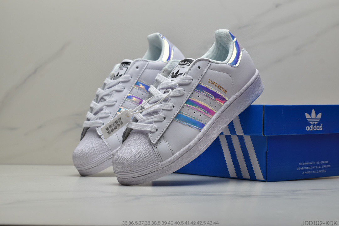 120 公司级 Adidas三叶草Superstar贝壳头头层皮软蓝 底情侣全黑贝壳头板鞋AF5666