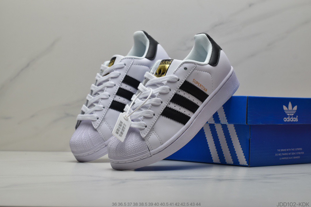 120 公司级 Adidas三叶草Superstar贝壳头头层皮软蓝 底情侣全黑贝壳头板鞋AF5666