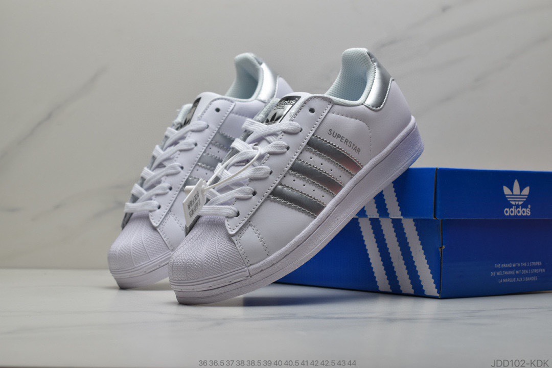 120 公司级 Adidas三叶草Superstar贝壳头头层皮软蓝 底情侣全黑贝壳头板鞋AF5666