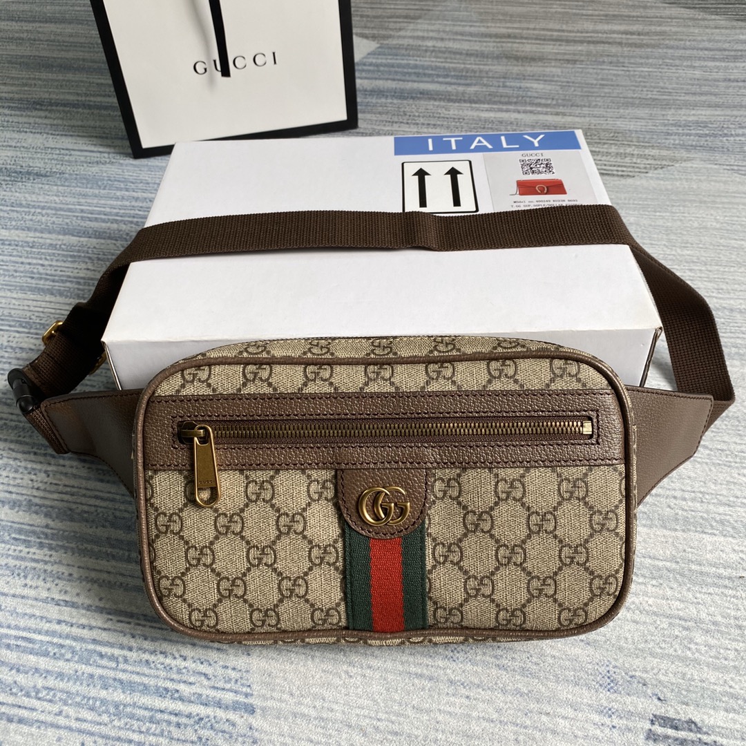 GUCCI Ophidia GG Supreme 織帶 腰包