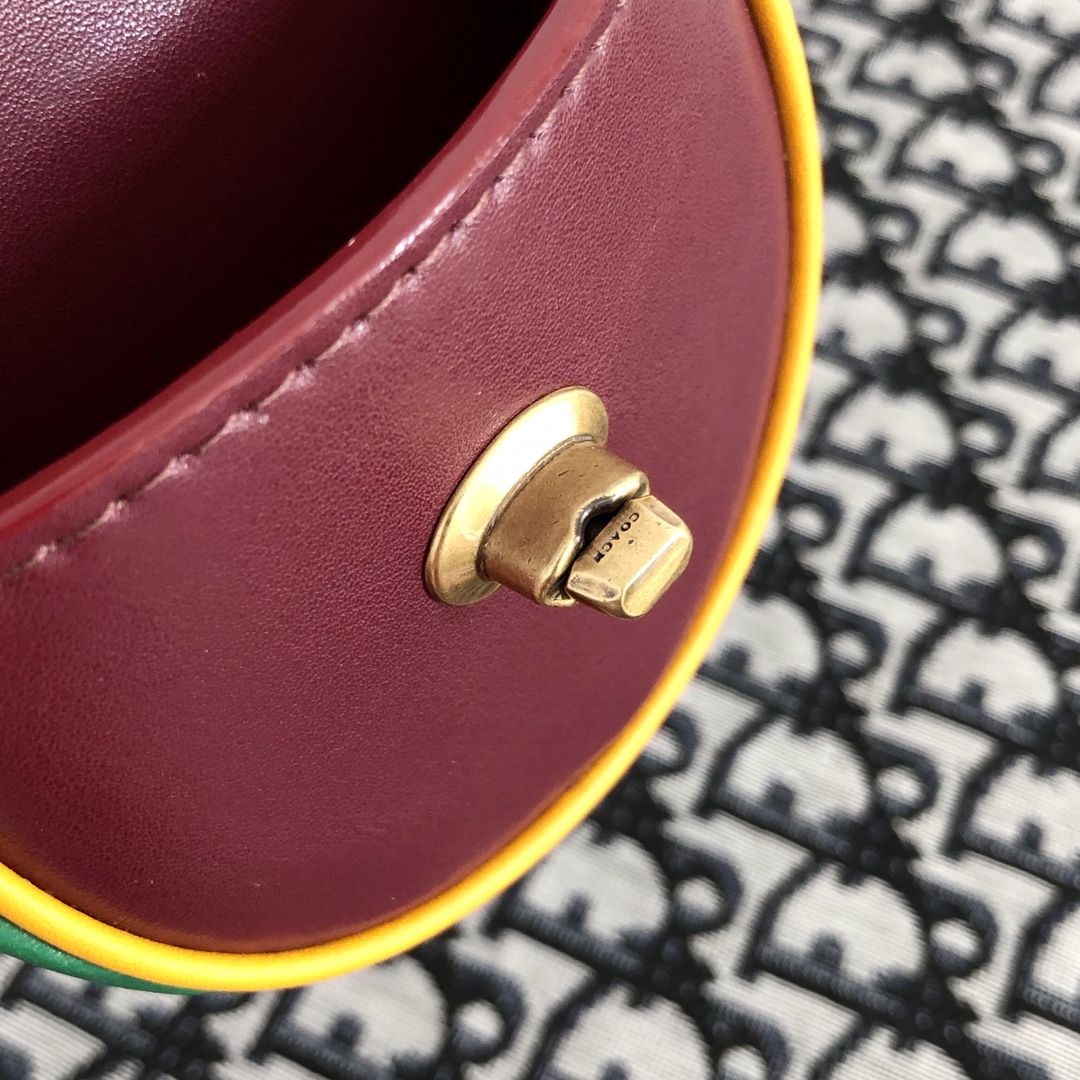 Coach ～ 新款来袭~ Coach Chambray迷你Saddle香布雷钱布雷零钱包旋扣