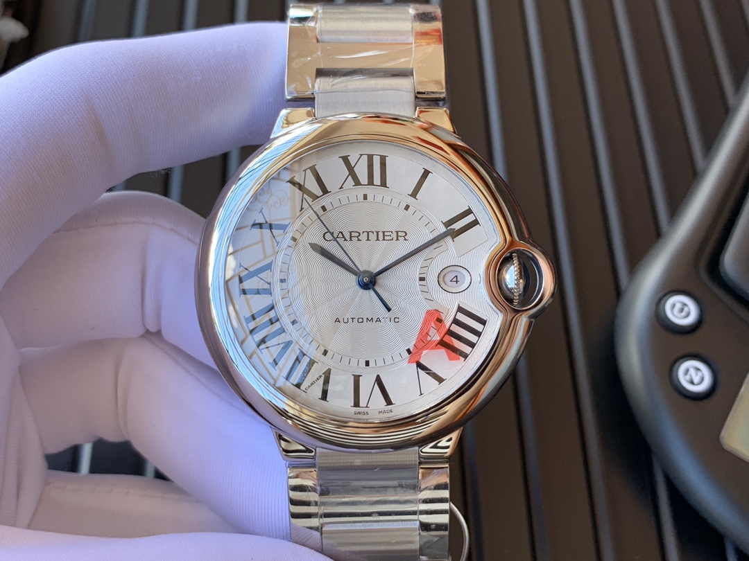 까르띠에 발롱블루 28mm 42mm V6공장 쿼츠 무브먼트 오토매틱 무브먼트 크로노그래프 다이아 사파이어 글라스 블루 레플리카 42531