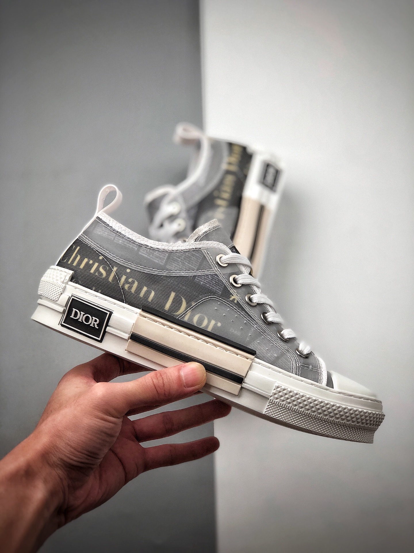 270 广东原厂Shawn Stüssy x Dior迪奥 B23 Oblique High Top Sneakers透明印花休闲运动板鞋