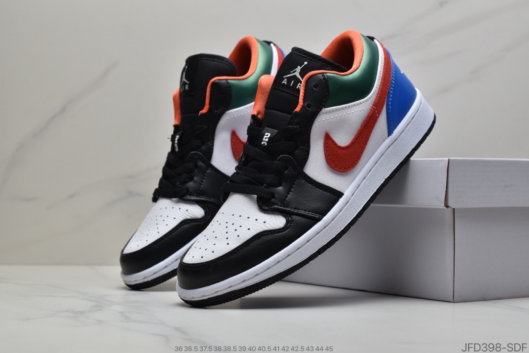 170 公司级 Air Jordan 1 Low AJ1彩色拼接乔1 低帮休闲板鞋 CZ4776-101