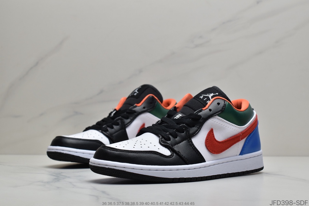 170 公司级 Air Jordan 1 Low AJ1彩色拼接乔1 低帮休闲板鞋 CZ4776-101