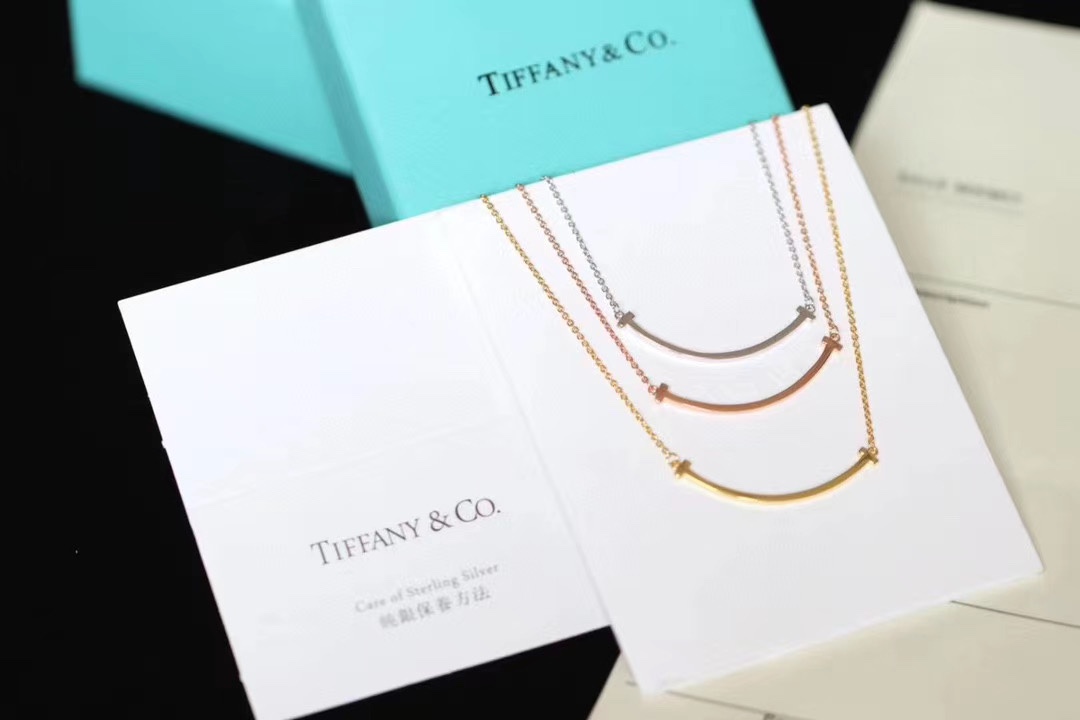 Tiffany & Co. Tiffany&Co.三色微笑小号 锁骨项链