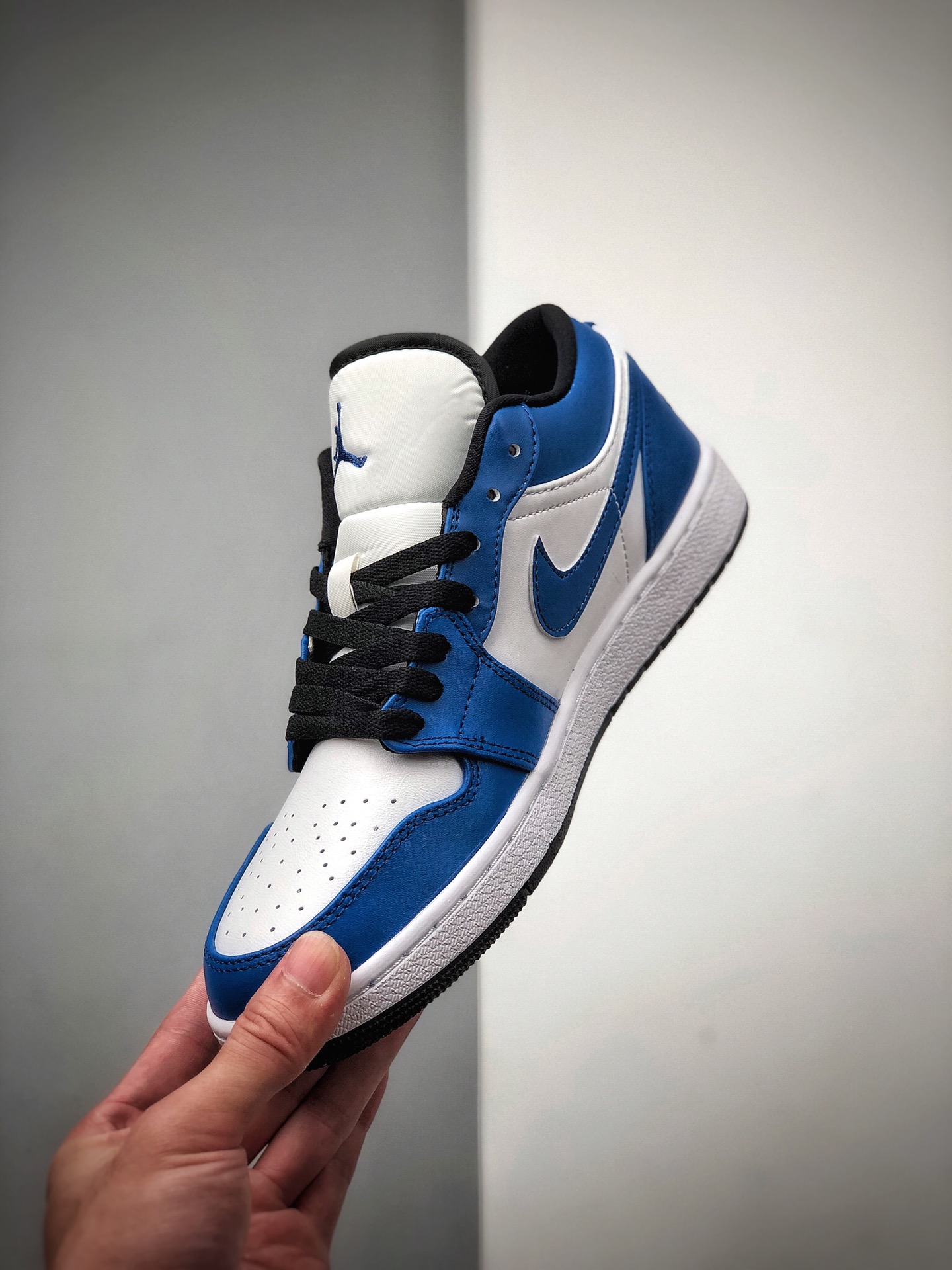 200  公司级 头层 Nike Air Jordan 1 Low 白蓝闪电 AJ1 乔1 低帮潮流缓震运动休闲板鞋553558-124