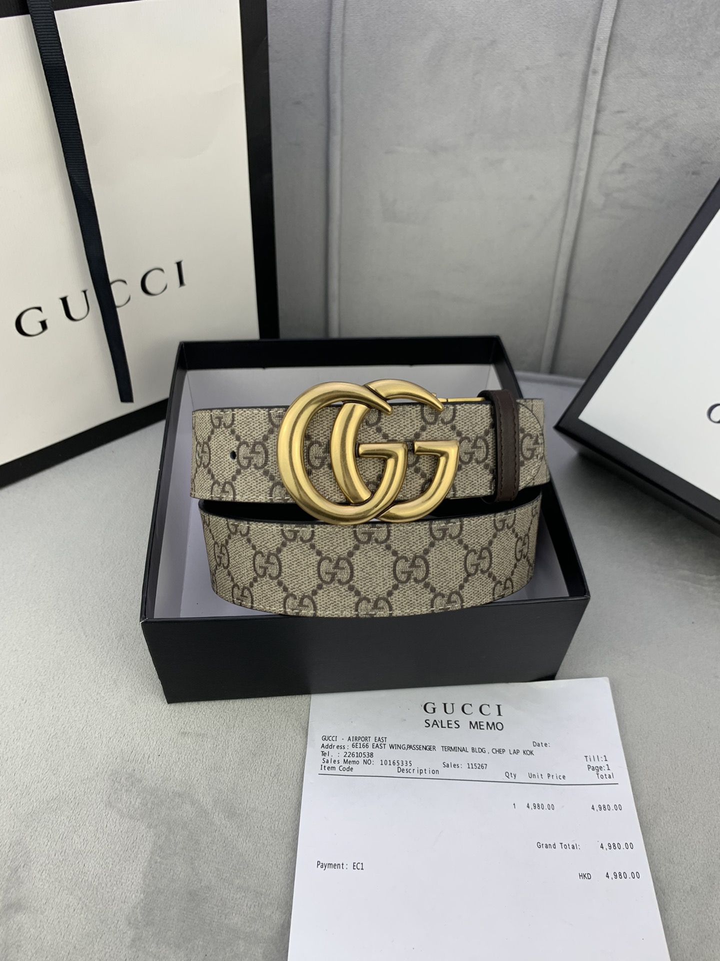 宽度4.0GUCCI經典款G家花面带