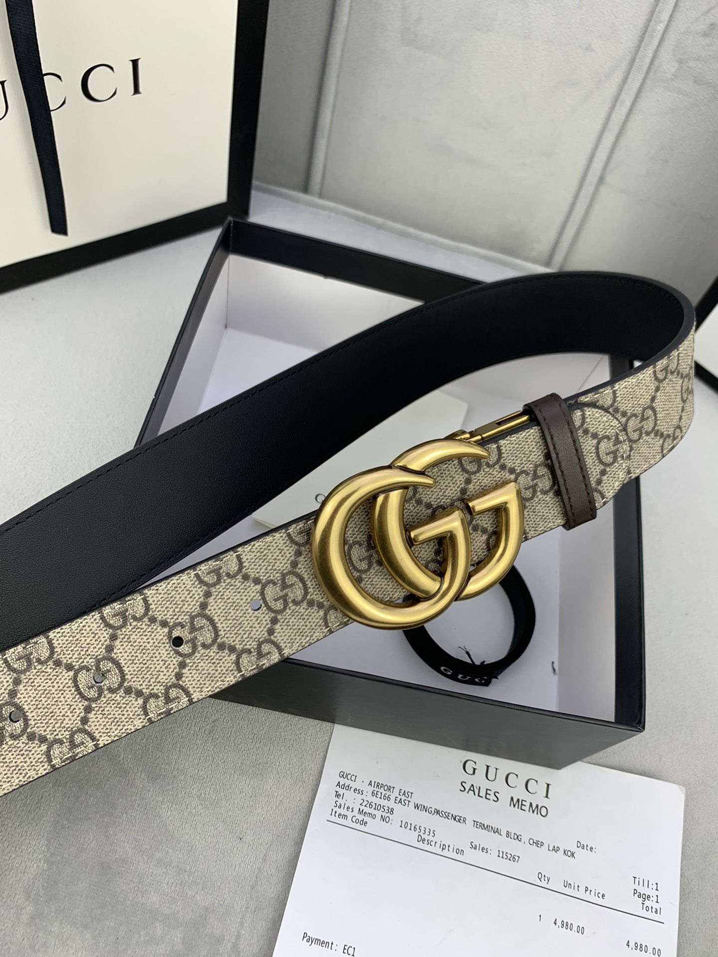 宽度4.0GUCCI經典款G家花面带