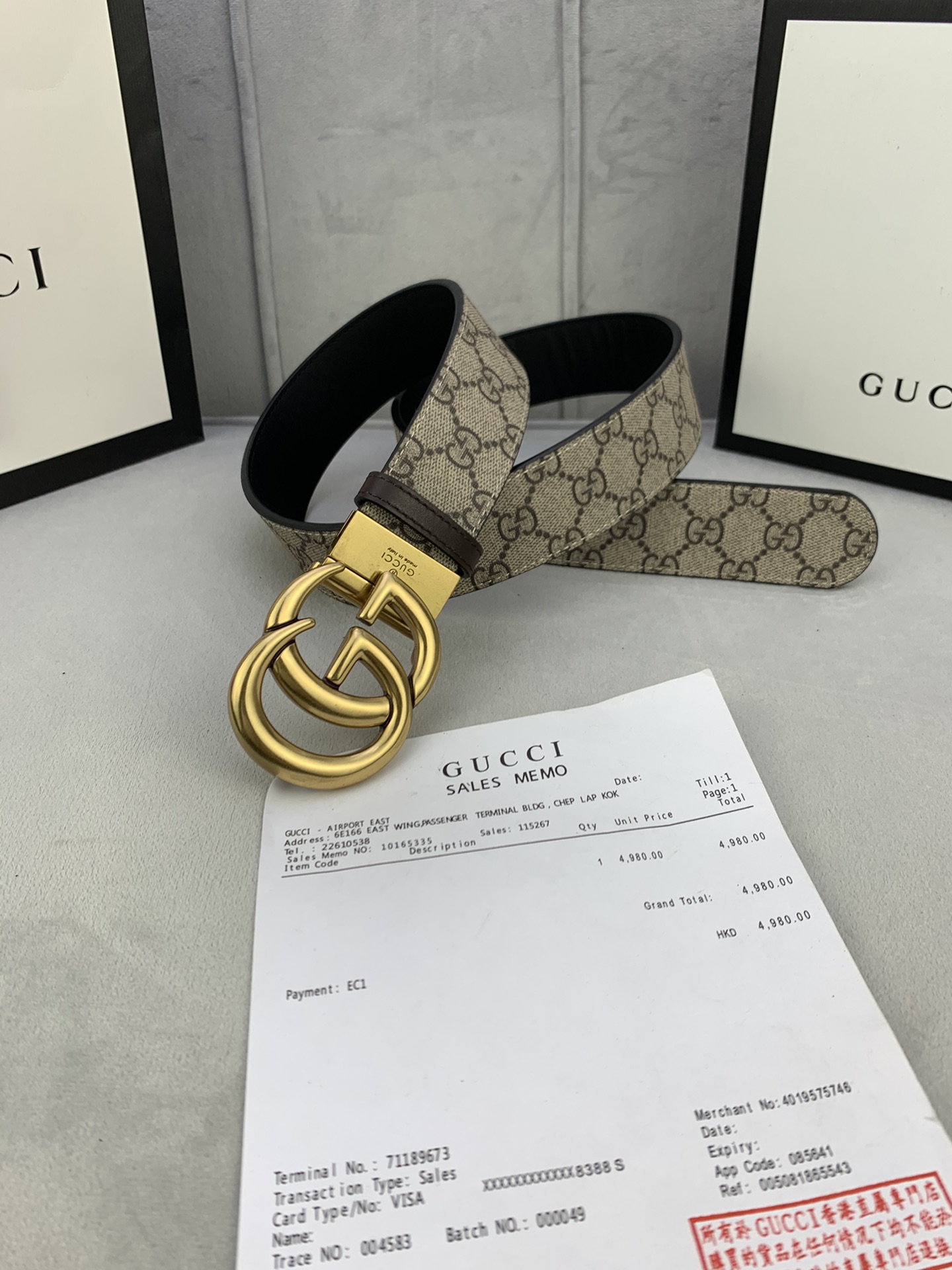 宽度4.0GUCCI經典款G家花面带