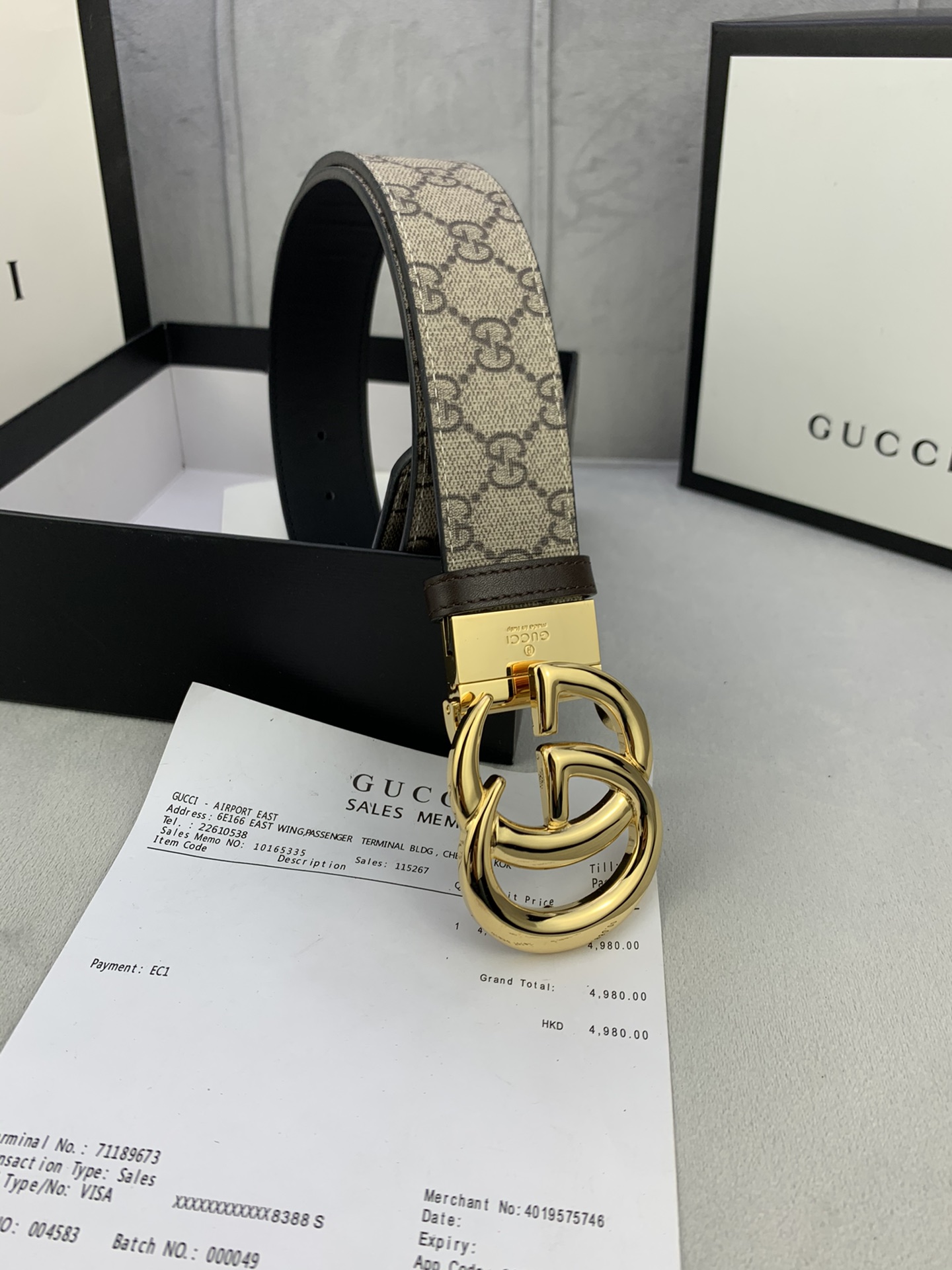 宽度4.0GUCCI經典款G家花面带