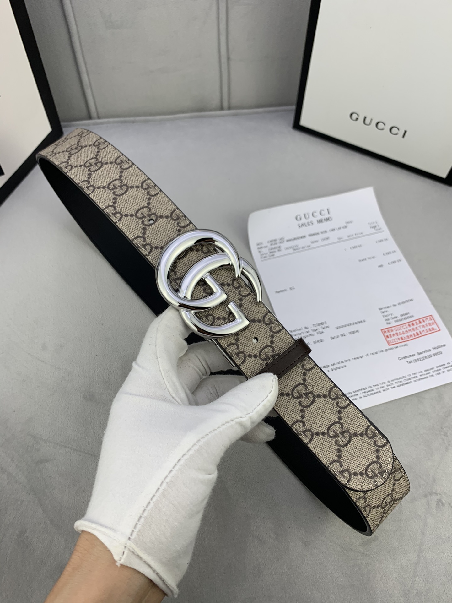 宽度4.0GUCCI經典款G家花面带