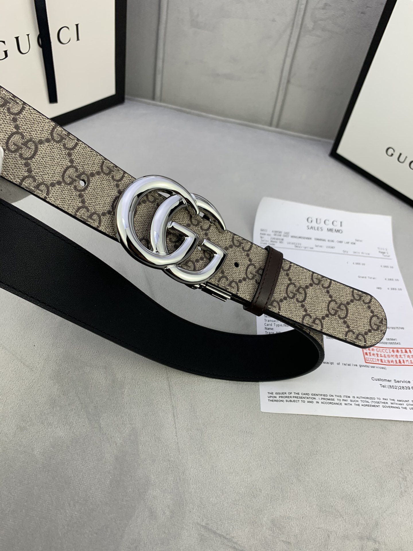 宽度4.0GUCCI經典款G家花面带