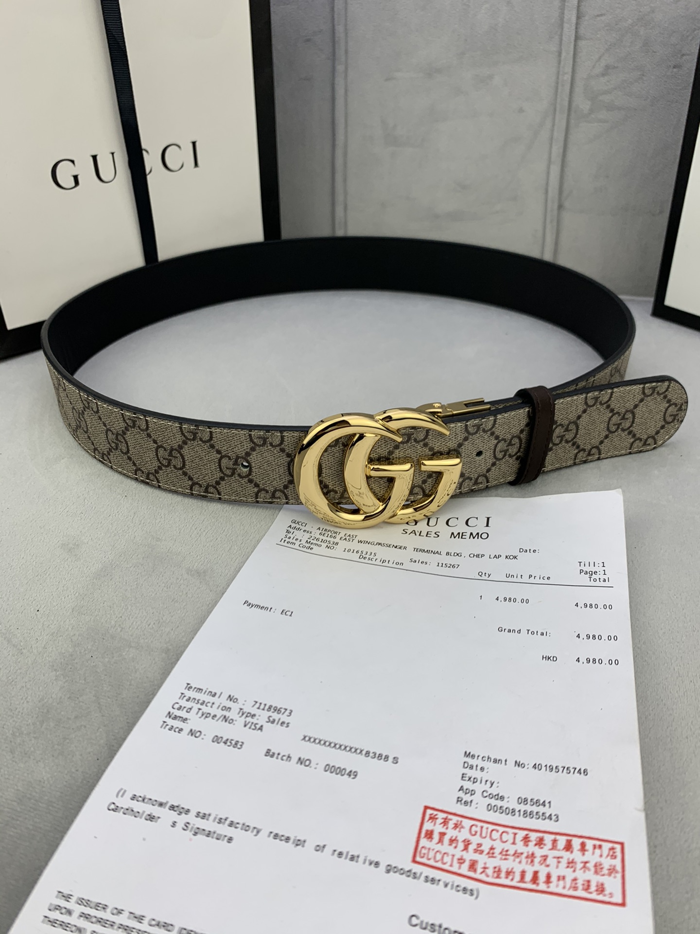 宽度4.0GUCCI經典款G家花面带