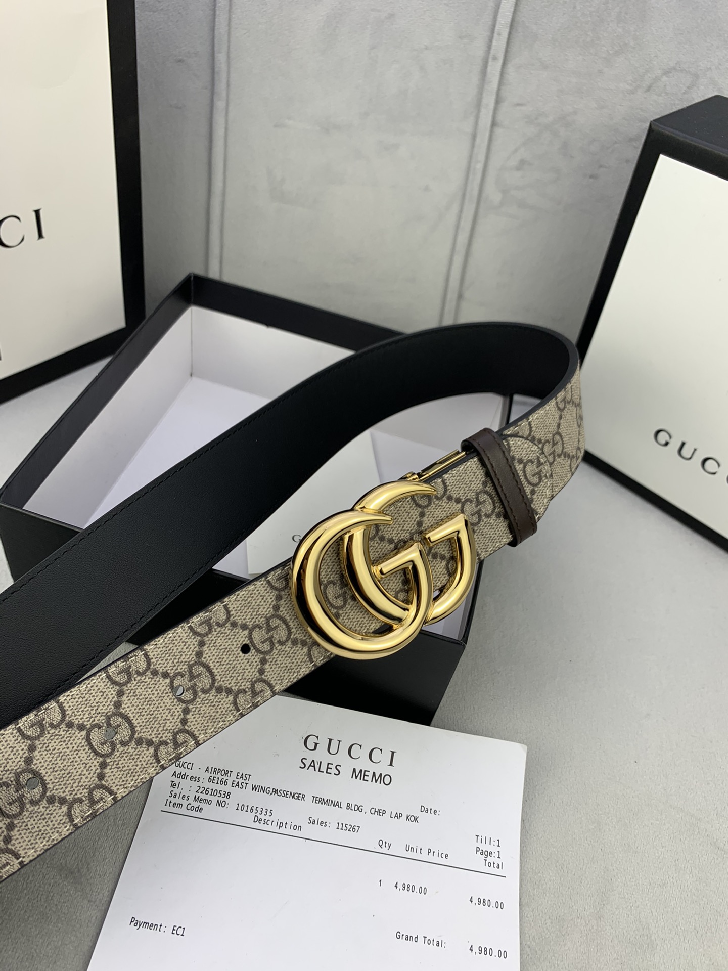 宽度4.0GUCCI經典款G家花面带