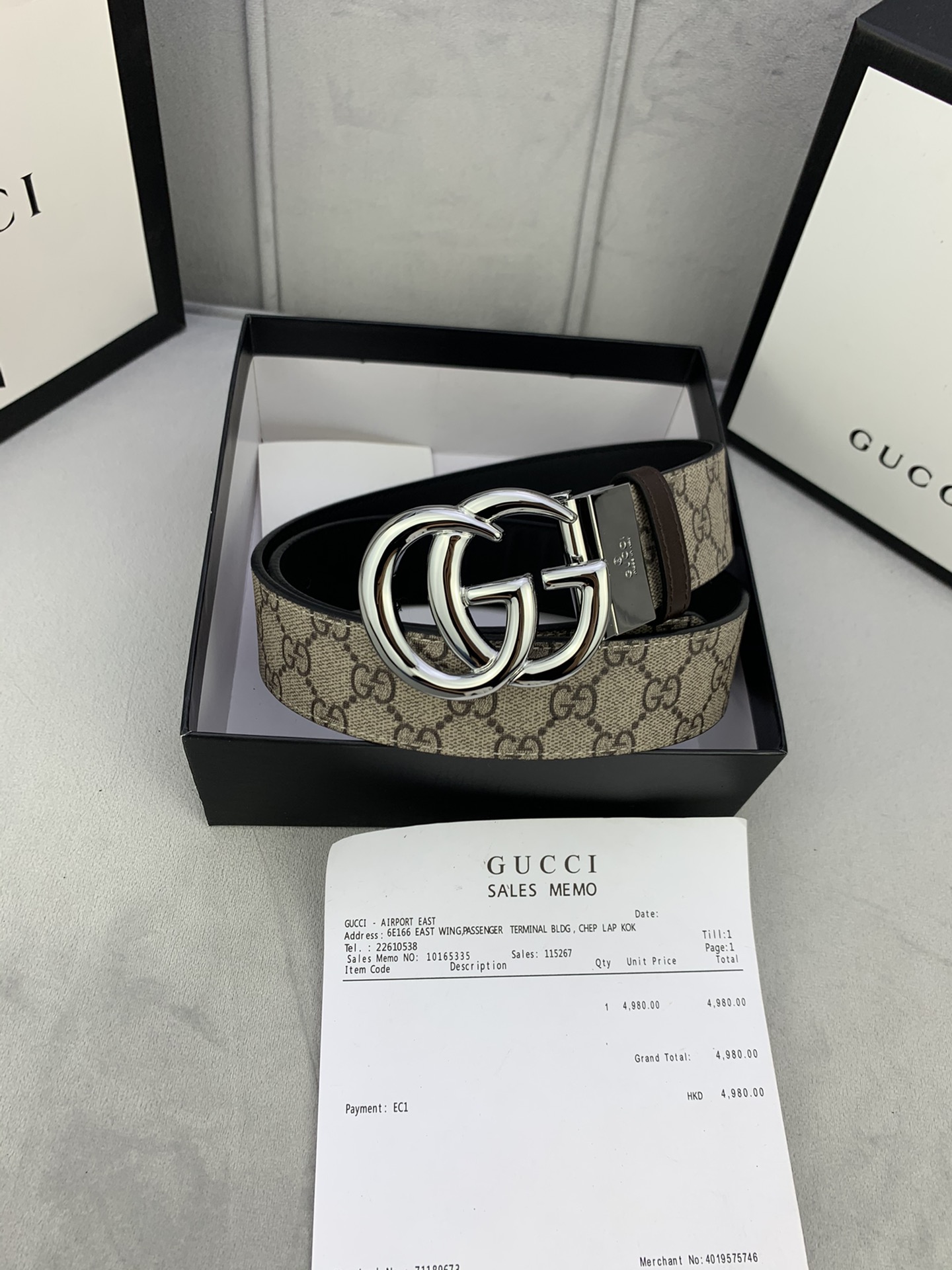 宽度4.0GUCCI經典款G家花面带