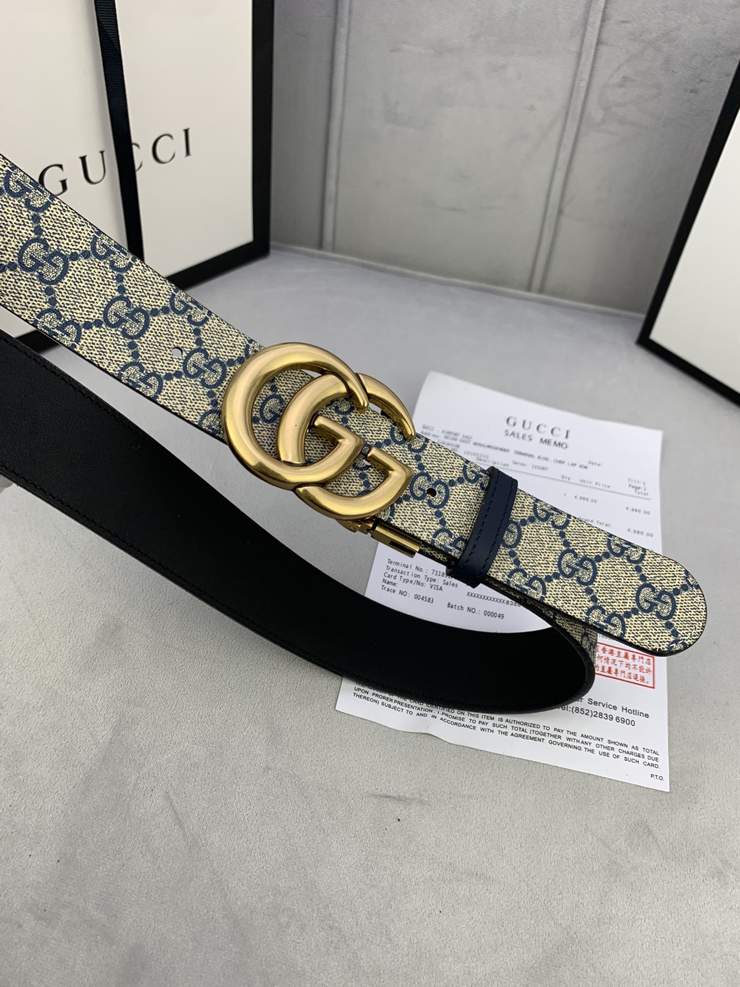 宽度4.0GUCCI經典款G家花面带