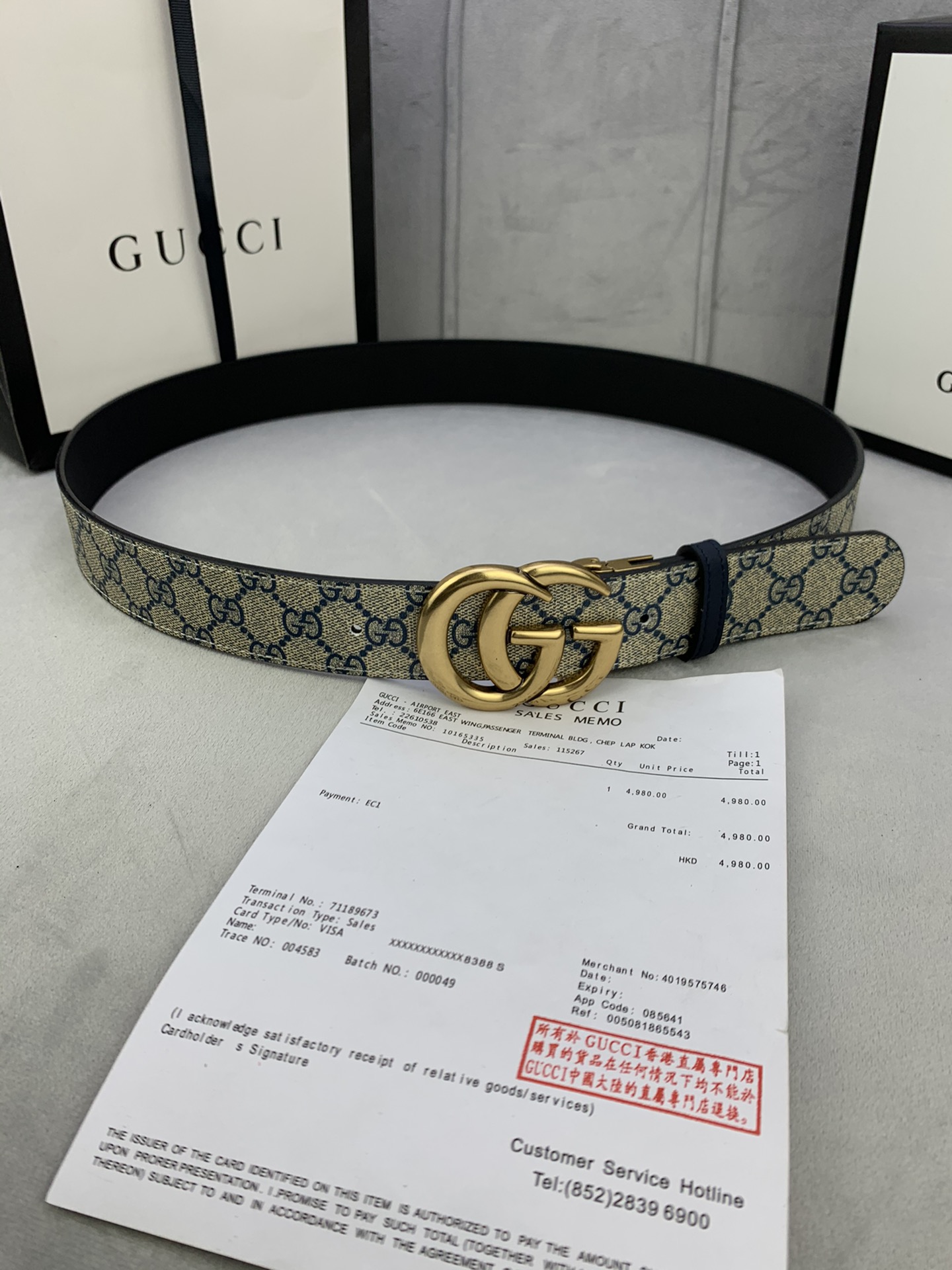 宽度4.0GUCCI經典款G家花面带