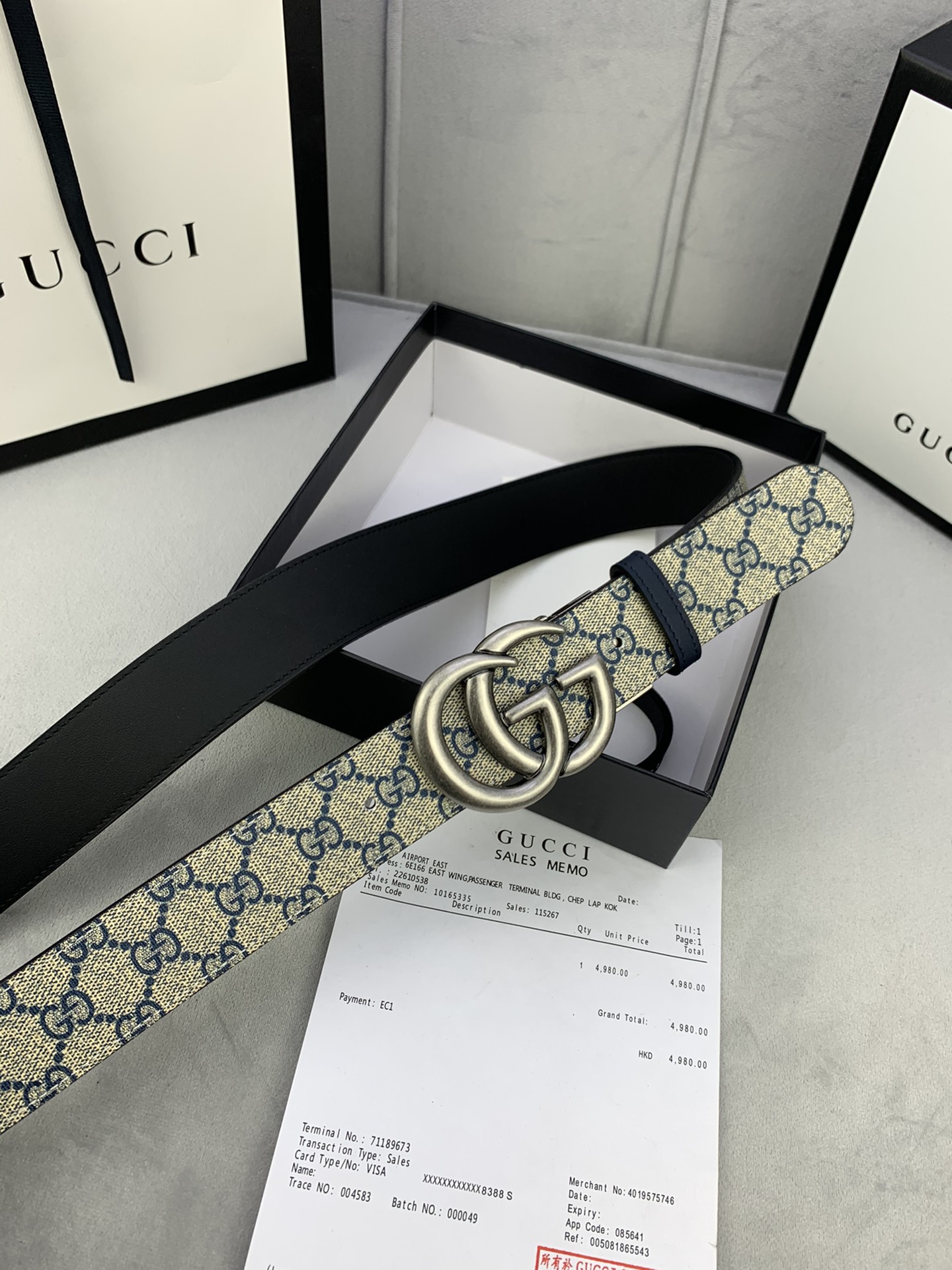 宽度4.0GUCCI經典款G家花面带