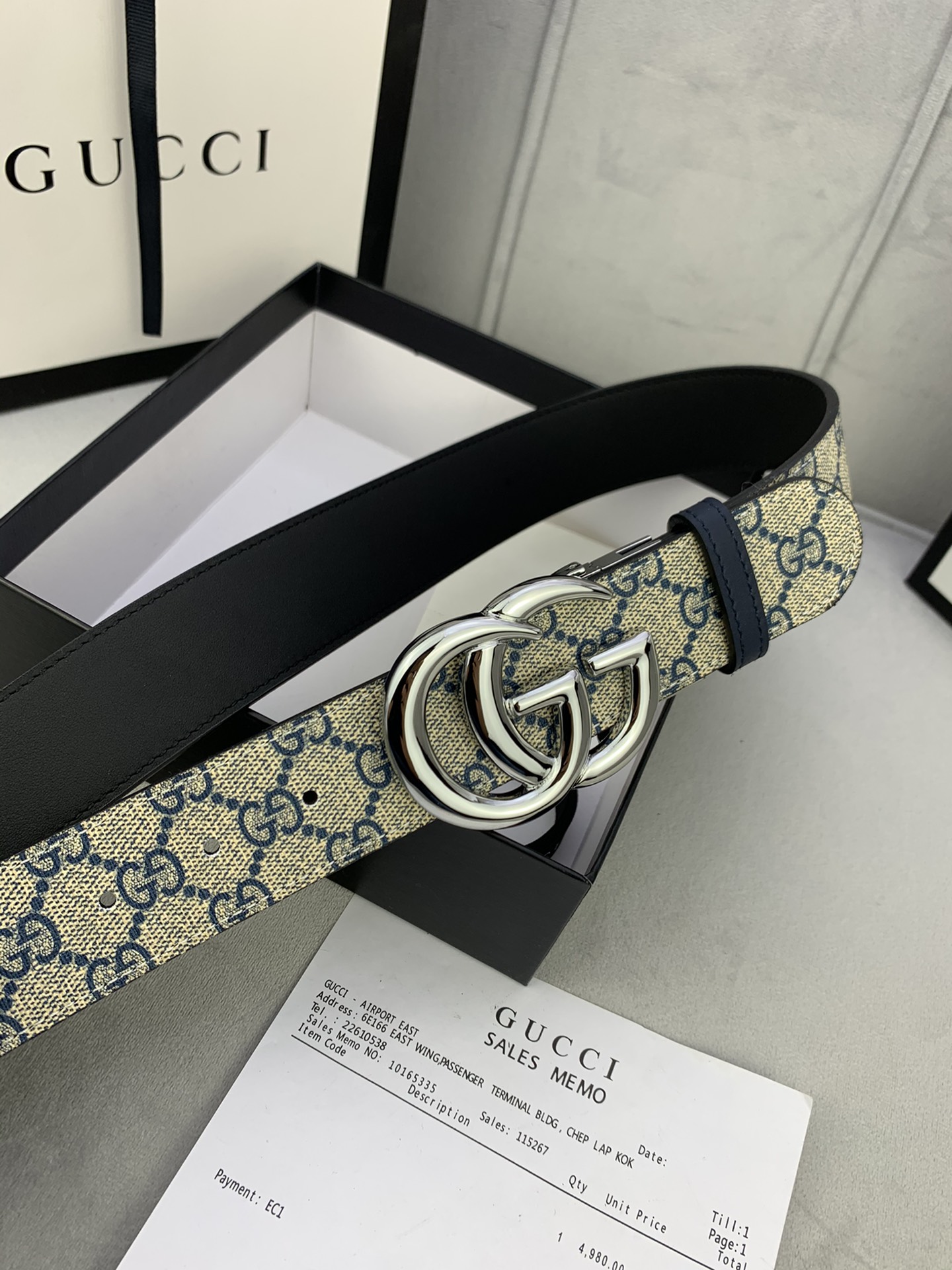 宽度4.0GUCCI經典款G家花面带